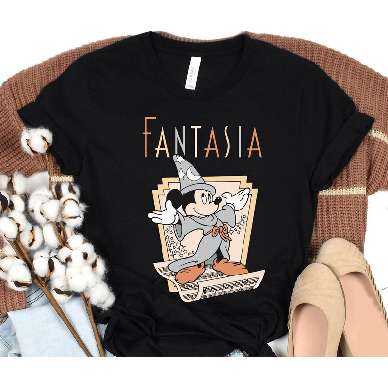 Retro Fantasia Sorcerer Mickey Mouse Shirt Funny Disney T-shirt Magic Kingdom Park Walt Disney World Shirt Disneyland Trip Outfits - 2.jpg