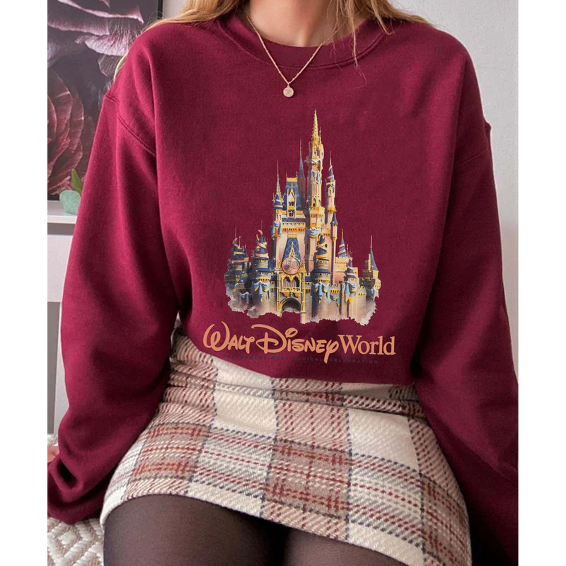 Retro Fantasyland Castle Sweatshirt Walt Disney World 50th Anniversary T-shirt Magic Kingdom Theme Park Disneyland Vacation Trip - 2.jpg