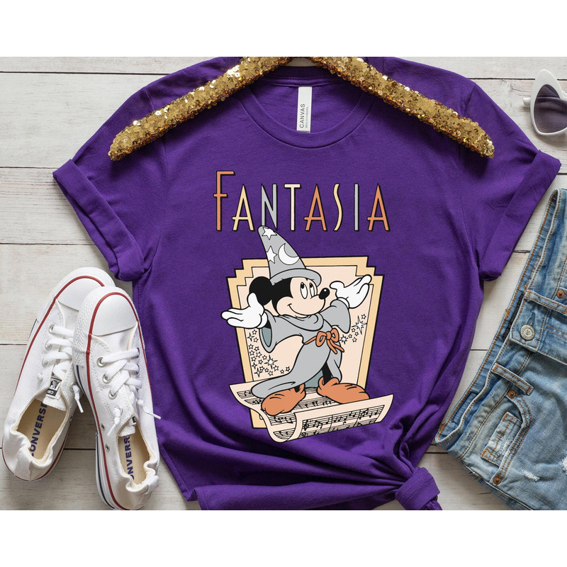 Retro Fantasia Sorcerer Mickey Mouse Shirt Funny Disney T-shirt Magic Kingdom Park Walt Disney World Shirt Disneyland Trip Outfits - 4.jpg