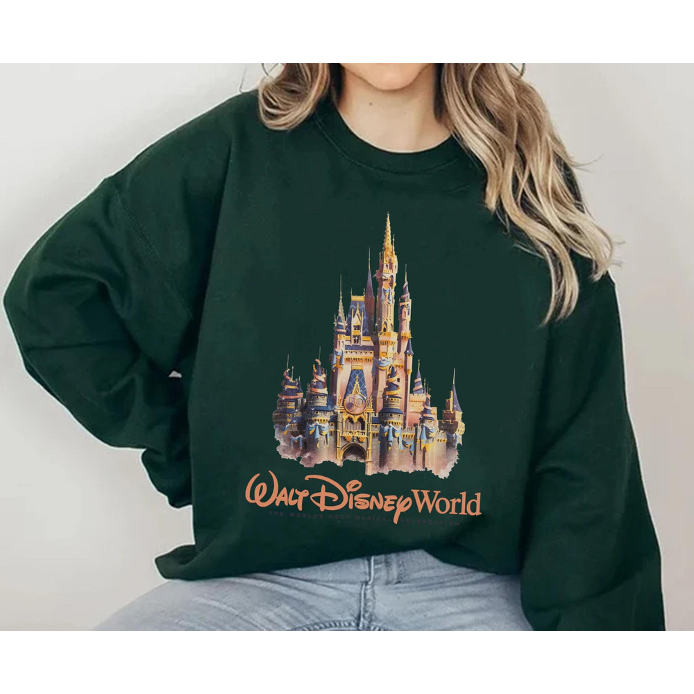 Retro Fantasyland Castle Sweatshirt Walt Disney World 50th Anniversary T-shirt Magic Kingdom Theme Park Disneyland Vacation Trip - 3.jpg