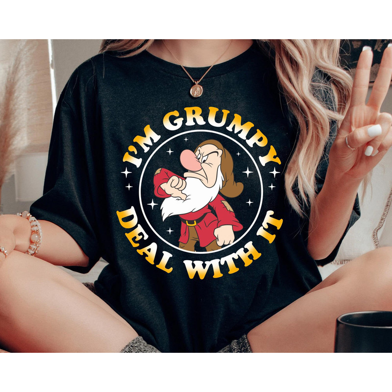 Retro Grumpy Dopey Dwarf Matching Disney Shirt  Snow White And Seven Dwarfs  Disney Birthday T-shirt  Funny Disney Couple Matching Tee - 3.jpg