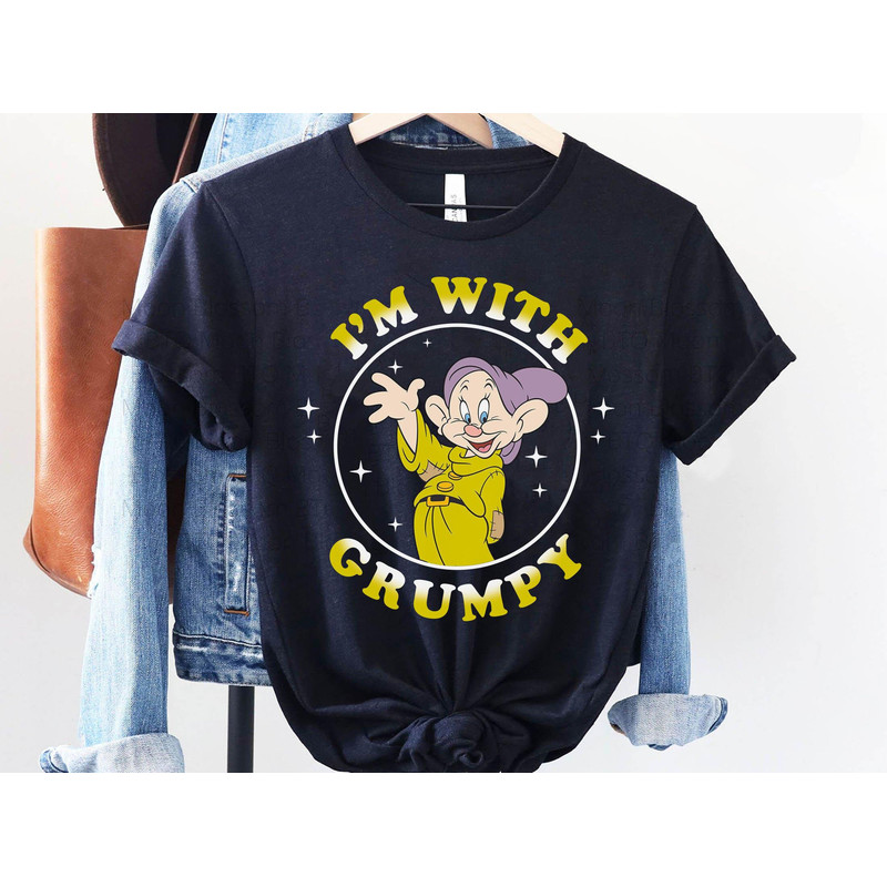 Retro Grumpy Dopey Dwarf Matching Disney Shirt  Snow White And Seven Dwarfs  Disney Birthday T-shirt  Funny Disney Couple Matching Tee - 4.jpg