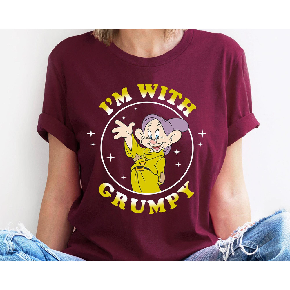 Retro Grumpy Dopey Dwarf Matching Disney Shirt  Snow White And Seven Dwarfs  Disney Birthday T-shirt  Funny Disney Couple Matching Tee - 5.jpg