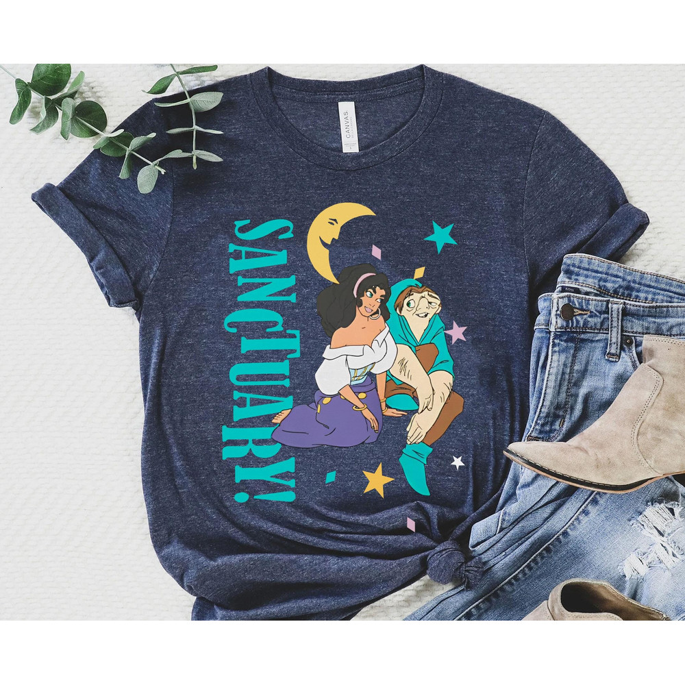 Retro Hunchback Of Notre Dame Sanctuary Shirt Disneyland Park T-shirt Walt Disney World Tee Disneyland Family Vacation Trip - 3.jpg