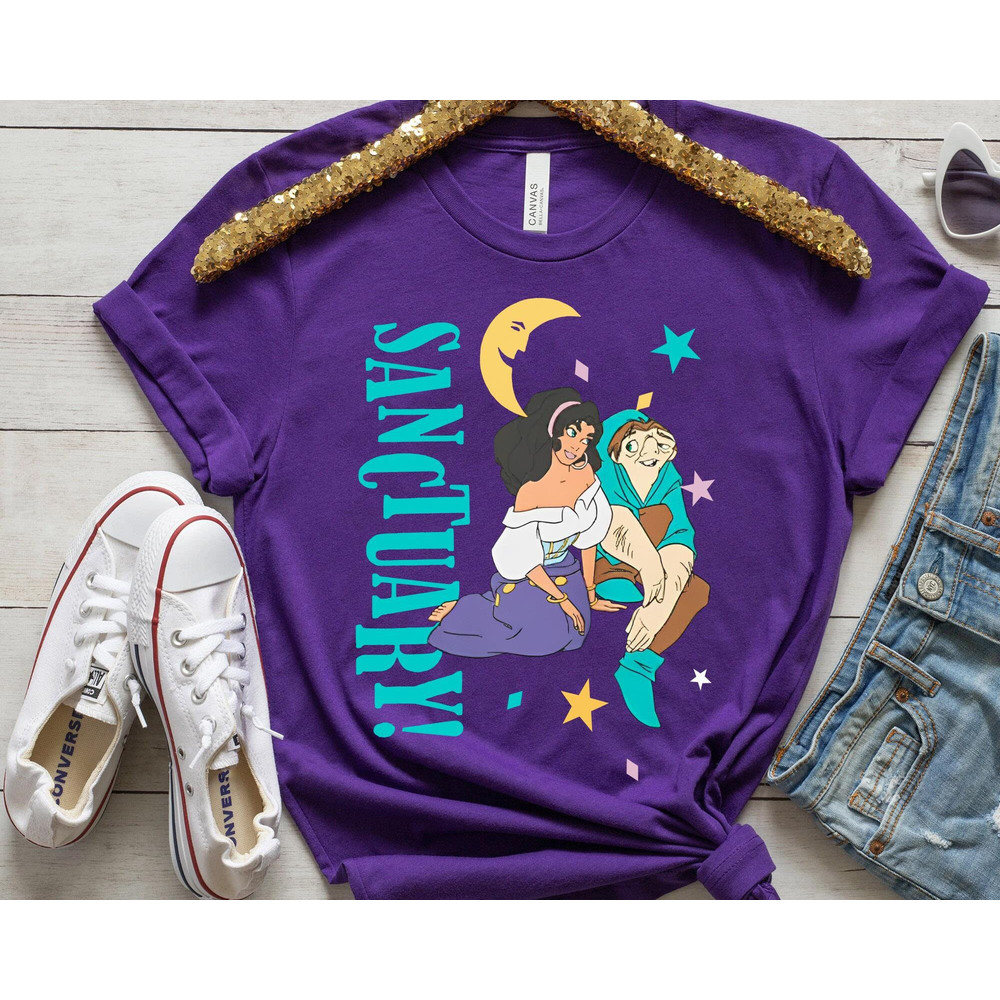 Retro Hunchback Of Notre Dame Sanctuary Shirt Disneyland Park T-shirt Walt Disney World Tee Disneyland Family Vacation Trip - 4.jpg