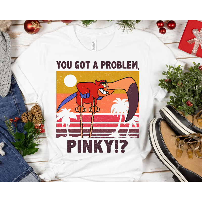 Retro Iago You Got A Problem Pinky Shirt Disney Aladdin T-shirt Walt Disney World Tee Disneyland Family Vacation Trip Magic Kingdom - 3.jpg