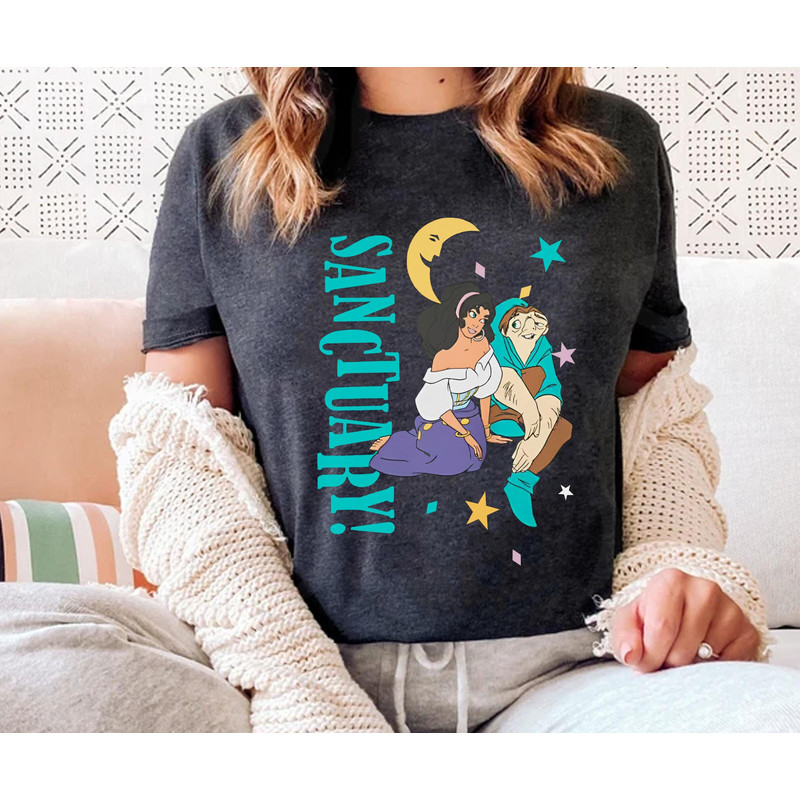 Retro Hunchback Of Notre Dame Sanctuary Shirt Disneyland Park T-shirt Walt Disney World Tee Disneyland Family Vacation Trip - 5.jpg