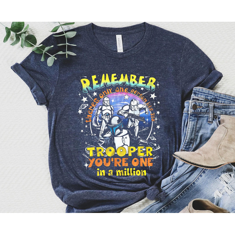 Retro Jango Fett Stormtrooper You're One In A Million Shirt Star Wars T-shirt Star Wars Day Walt Disney World Galaxy's Edge Trip - 2.jpg