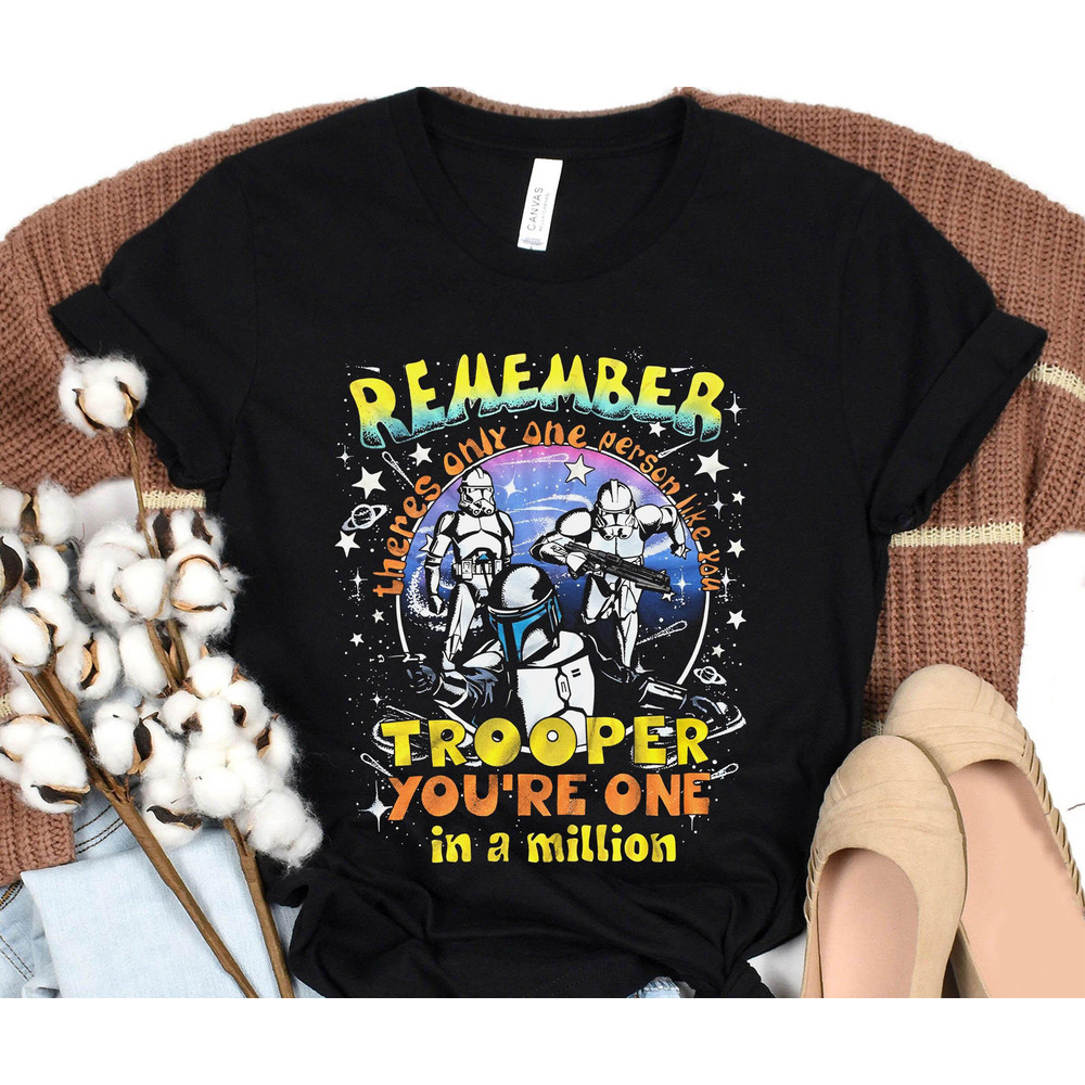 Retro Jango Fett Stormtrooper You're One In A Million Shirt Star Wars T-shirt Star Wars Day Walt Disney World Galaxy's Edge Trip - 3.jpg