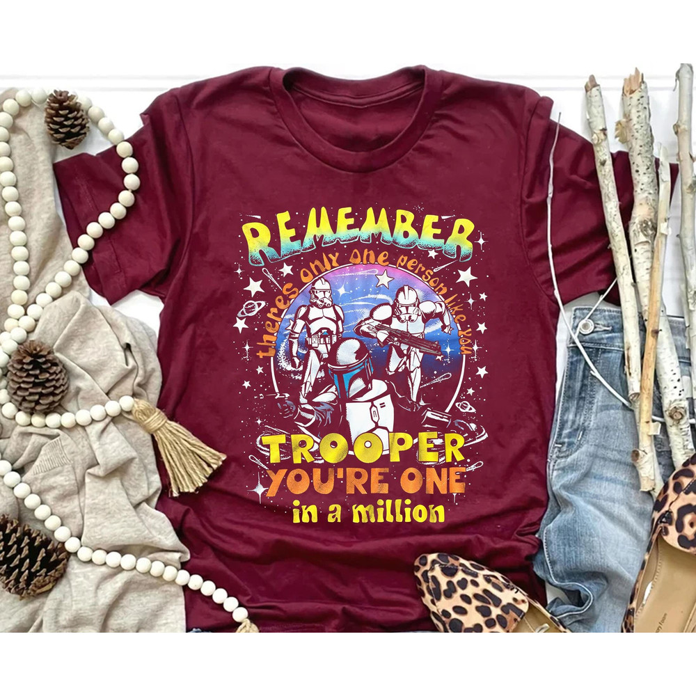 Retro Jango Fett Stormtrooper You're One In A Million Shirt Star Wars T-shirt Star Wars Day Walt Disney World Galaxy's Edge Trip - 5.jpg