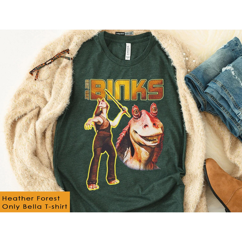 Retro Jar Jar Binks Shirt Gungan Star Wars Characters T-shirt Star Wars Day 2023 May the 4th Galaxy's Edge Walt Disney World Trip - 3.jpg
