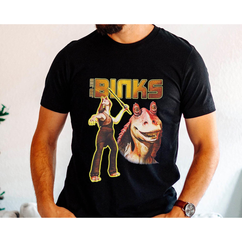 Retro Jar Jar Binks Shirt Gungan Star Wars Characters T-shirt Star Wars Day 2023 May the 4th Galaxy's Edge Walt Disney World Trip - 5.jpg