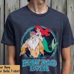 retro king triton and ariel best dad ever shirt