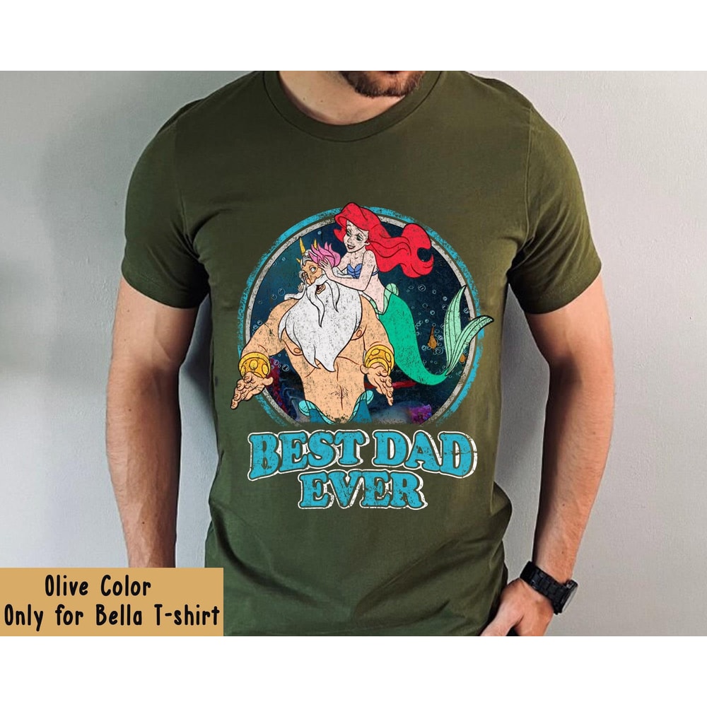 Retro King Triton and Ariel Best Dad Ever Shirt Father Daughter Disney T-shirt The Little Mermaid Father's Day Gift Disneyland Trip - 2.jpg