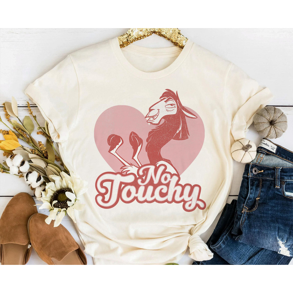 Retro Kuzo Llama No Touchy Love Heart Sweatshirt  The Emperor's New Groove T-shirt  Disney Valentine Tee  Disneyland Couple Matching Trip - 4.jpg