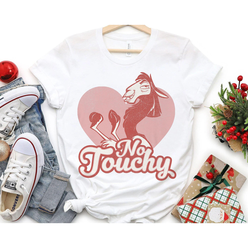Retro Kuzo Llama No Touchy Love Heart Sweatshirt  The Emperor's New Groove T-shirt  Disney Valentine Tee  Disneyland Couple Matching Trip - 5.jpg