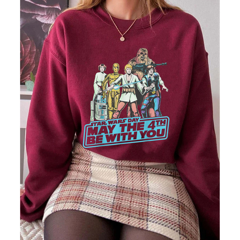 Retro May The Fourth Group Shot Shirt Star Wars Day 2023 T-shirt  May the 4th  Galaxy's Edge  Walt Disney World Trip  Movie Lover Shirt - 2.jpg