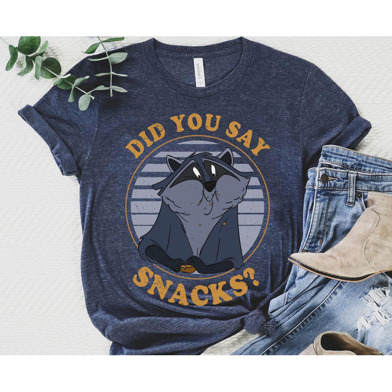 Retro Meeko Raccoon Did You Say Snacks Shirt Pocahontas Disney T-shirt Magic Kingdom Park Walt Disney World Disneyland Trip Outfits - 2.jpg