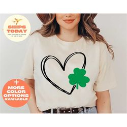 heart shamrock shirt, matching st patricks day shirts, heart woman tee, drinking shirts, st patrick's day shirt, irish s