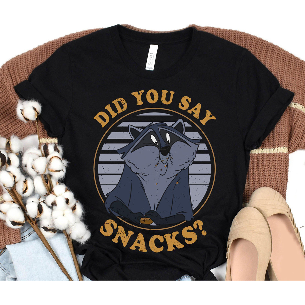 Retro Meeko Raccoon Did You Say Snacks Shirt Pocahontas Disney T-shirt Magic Kingdom Park Walt Disney World Disneyland Trip Outfits - 5.jpg