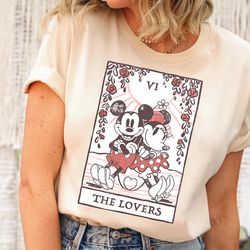 retro mickey and minnie mouse tarot card the lo