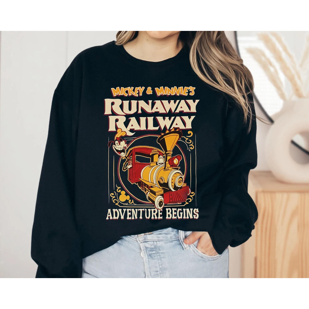 Retro Mickey And Minnie's Runaway Railway Shirt Goofy T-shirt Walt Disney World Disneyland Family Vacation Trip Magic Kingdom - 2.jpg