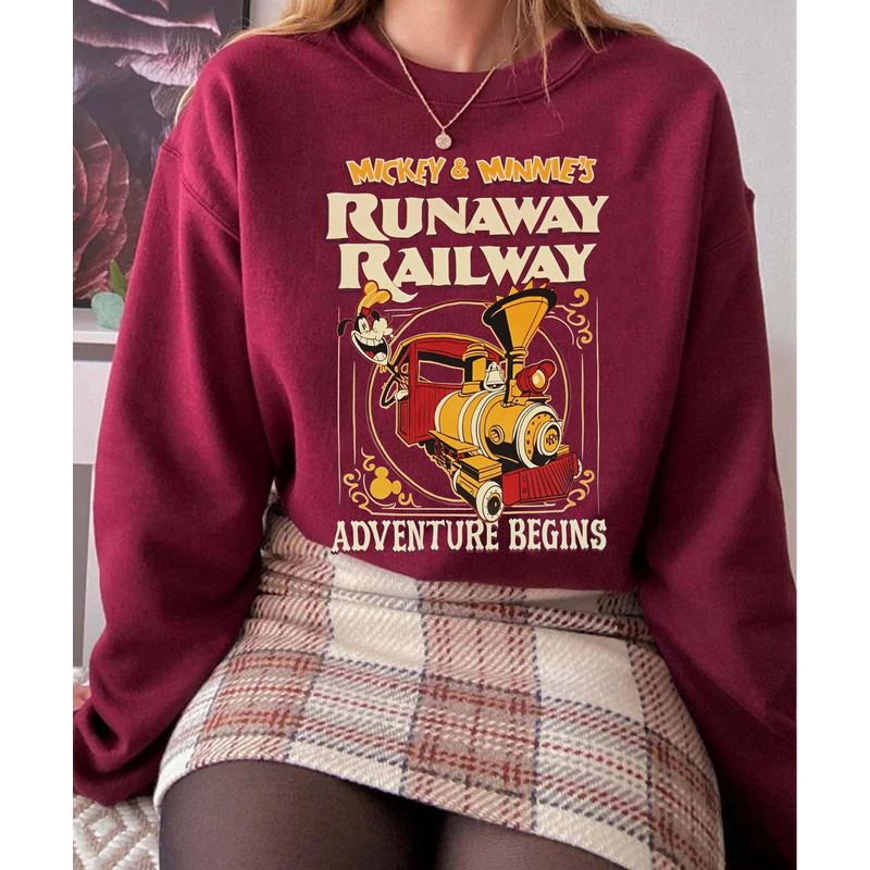 Retro Mickey And Minnie's Runaway Railway Shirt Goofy T-shirt Walt Disney World Disneyland Family Vacation Trip Magic Kingdom - 3.jpg