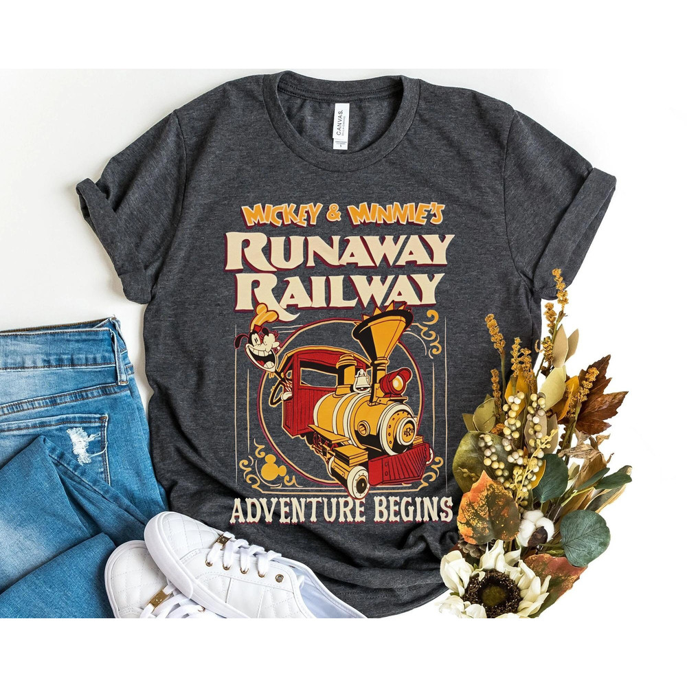 Retro Mickey And Minnie's Runaway Railway Shirt Goofy T-shirt Walt Disney World Disneyland Family Vacation Trip Magic Kingdom - 4.jpg