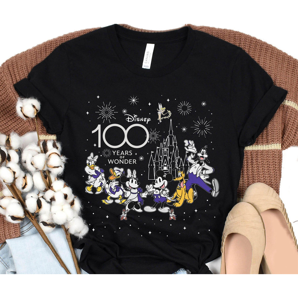 Retro Mickey Mouse and Friends Disney 100 Years Of Wonder Shirt  Walt Disney World T-shirt  Disney100 Outfit  Disneyland 2023 Trip - 2.jpg