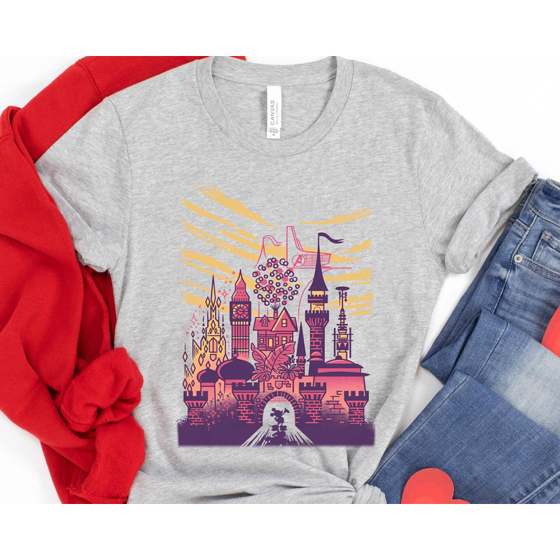 Retro Mickey Mouse And Cinderella Castle Disney 100 Years Of Wonder Shirt 100th Anniversary T-shirt Walt Disney Disneyland 2023 Trip - 5.jpg