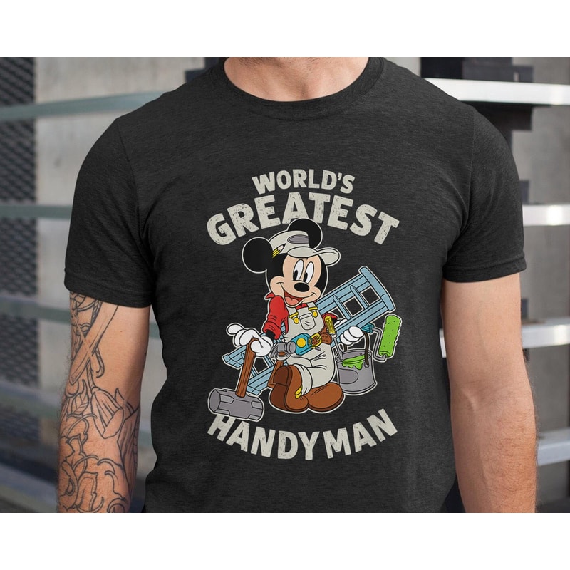 Retro Mickey Mouse World's Greatest Handyman Dad Shirt Funny Disney Dad Tee Father's Day Gift For Dad Uncle Grandpa Disneyland Trip - 1.jpg