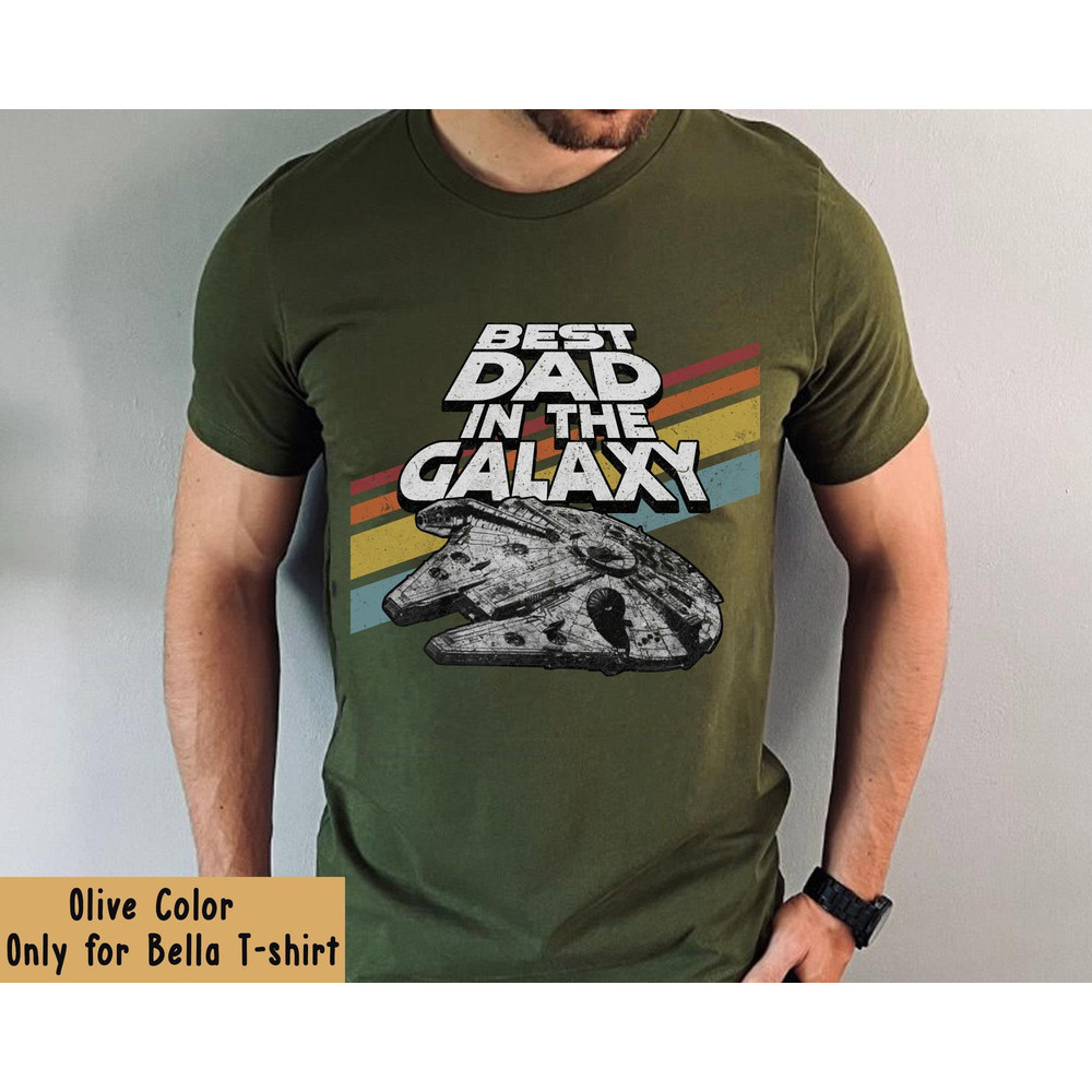Retro Millennium Falcon 77 Best Dad In The Galaxy Shirt  Star Wars Dad T-shirt  Father's Day Gift Ideas  Galaxy's Edge  Star Wars Day - 1.jpg