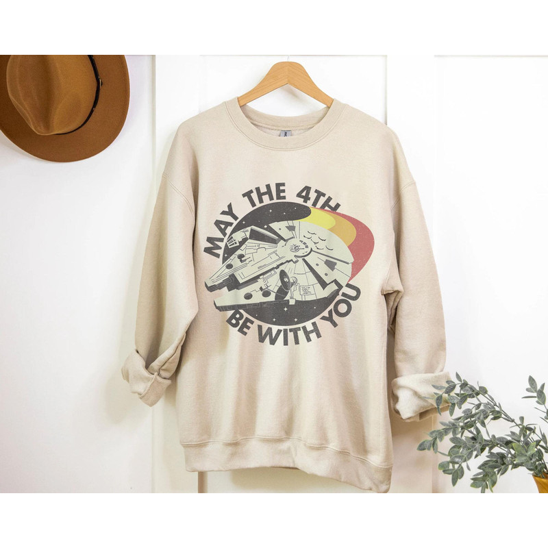 Retro Millennium Falcon May The 4Th Be With You Shirt  Star Wars Day 2023  Galaxy's Edge  Walt Disney World Shirt  Disneyland Trip - 4.jpg