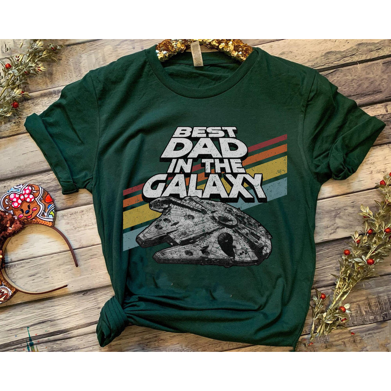Retro Millennium Falcon 77 Best Dad In The Galaxy Shirt  Star Wars Dad T-shirt  Father's Day Gift Ideas  Galaxy's Edge  Star Wars Day - 4.jpg