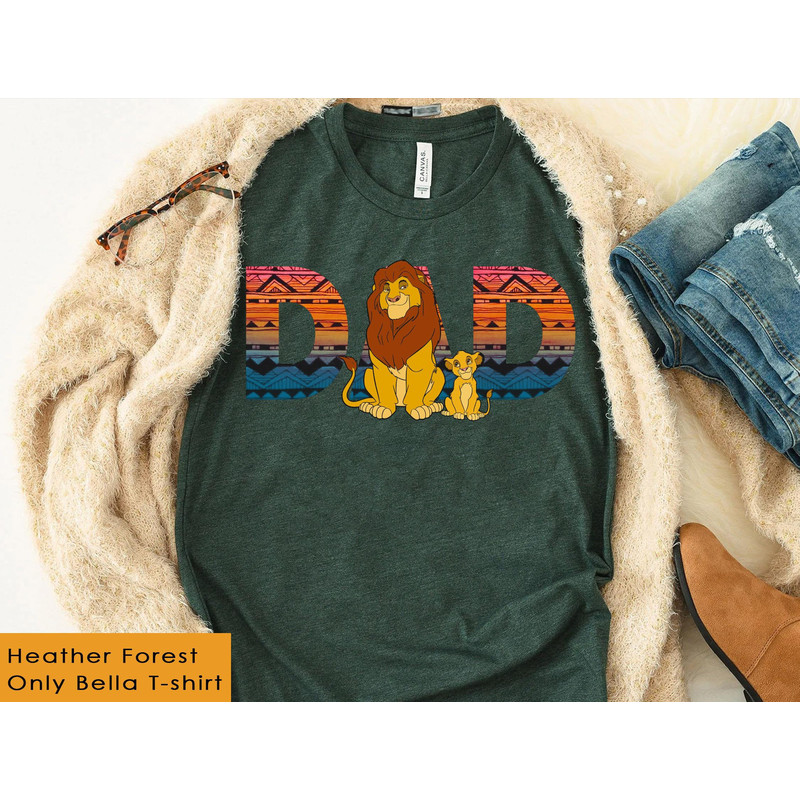 Retro Mufasa and Simba Dad and Son Shirt The Lion King Disney Father T-shirt Father's Day Gift Walt Disney World Disneyland Trip - 2.jpg