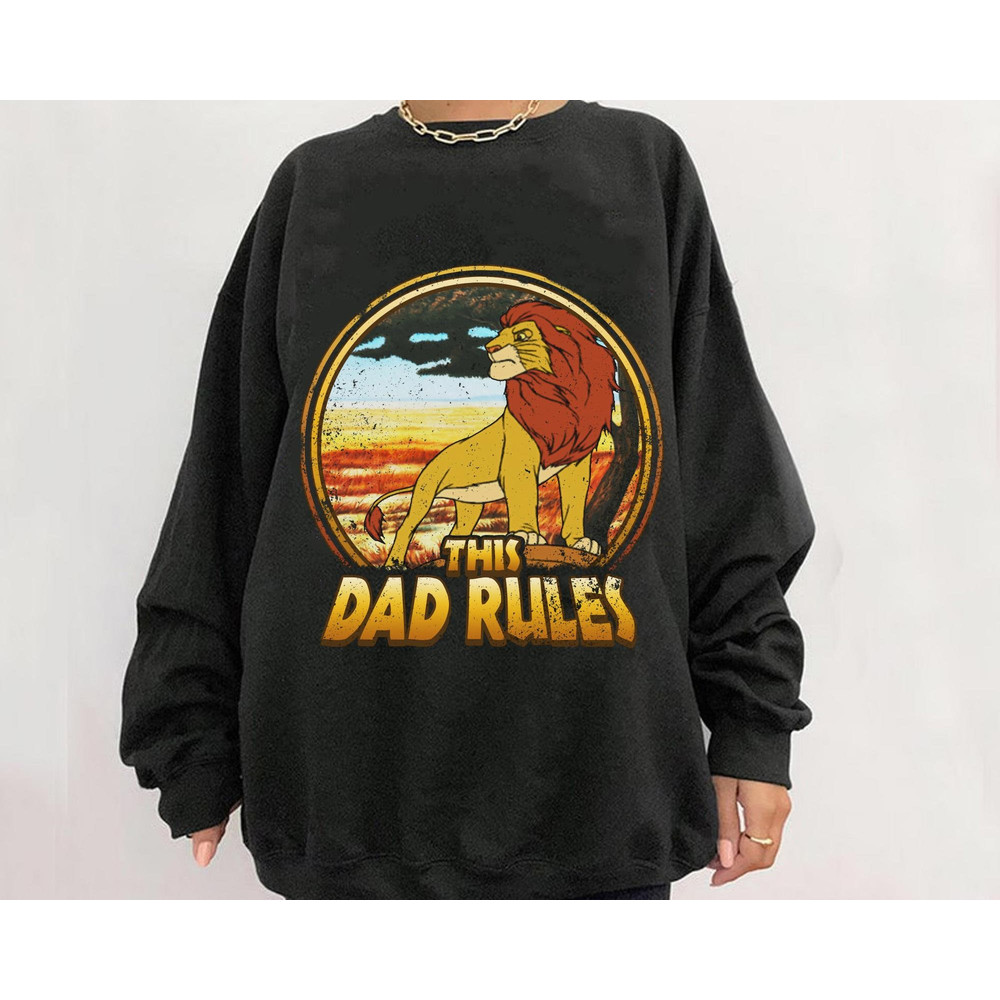 Retro Mufasa The Lion King The Dad Rules Shirt Disney Dad T-shirt Father's Day Gift Ideas Funny Father Shirt Disneyland Trip - 3.jpg