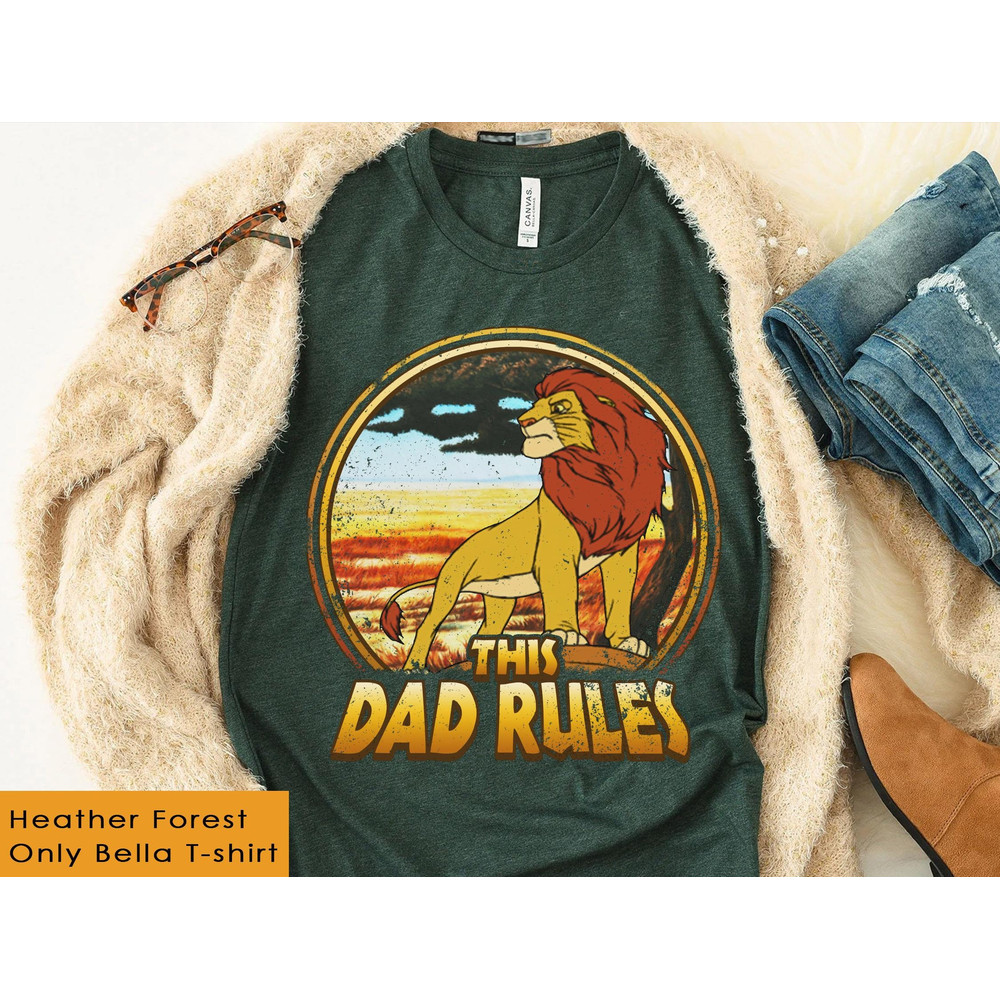 Retro Mufasa The Lion King The Dad Rules Shirt Disney Dad T-shirt Father's Day Gift Ideas Funny Father Shirt Disneyland Trip - 4.jpg
