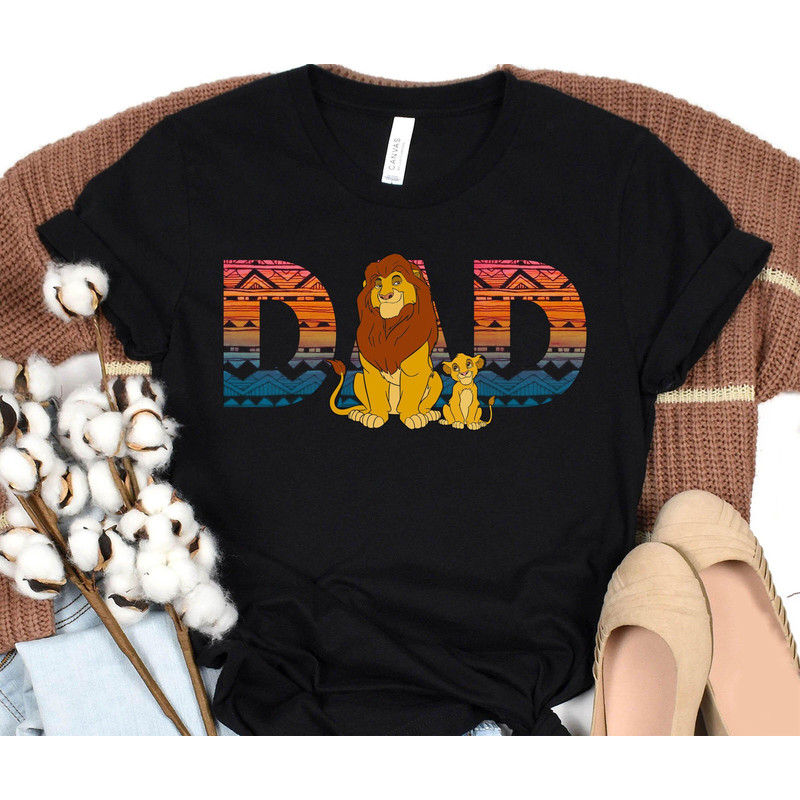 Retro Mufasa and Simba Dad and Son Shirt The Lion King Disney Father T-shirt Father's Day Gift Walt Disney World Disneyland Trip - 4.jpg