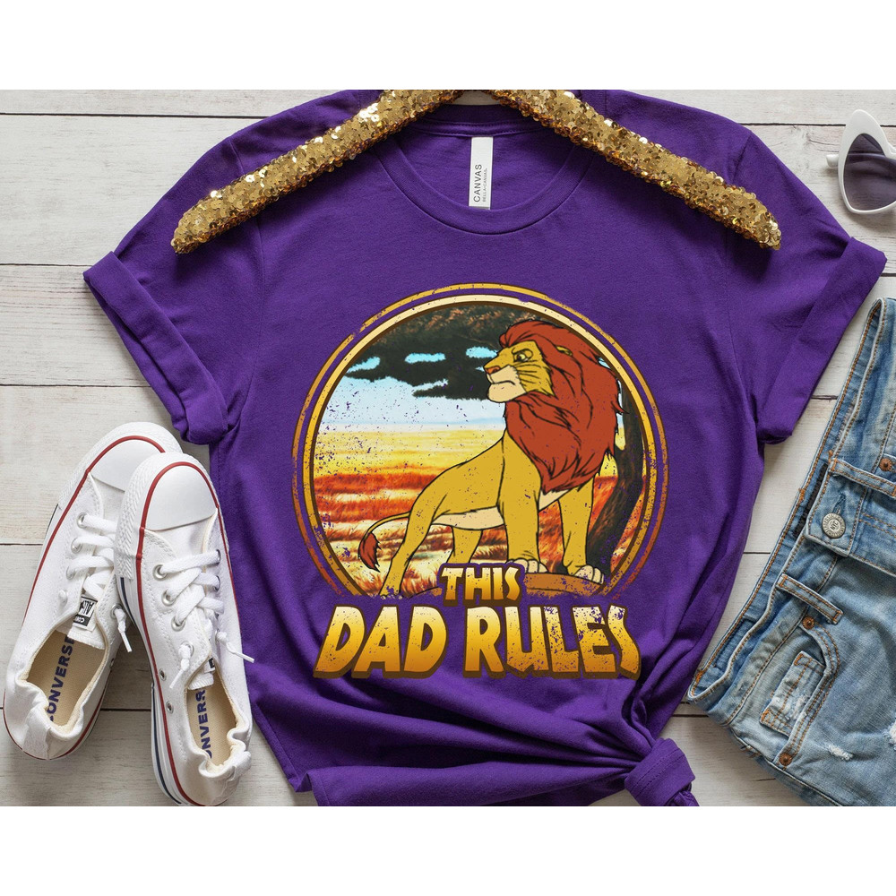 Retro Mufasa The Lion King The Dad Rules Shirt Disney Dad T-shirt Father's Day Gift Ideas Funny Father Shirt Disneyland Trip - 5.jpg