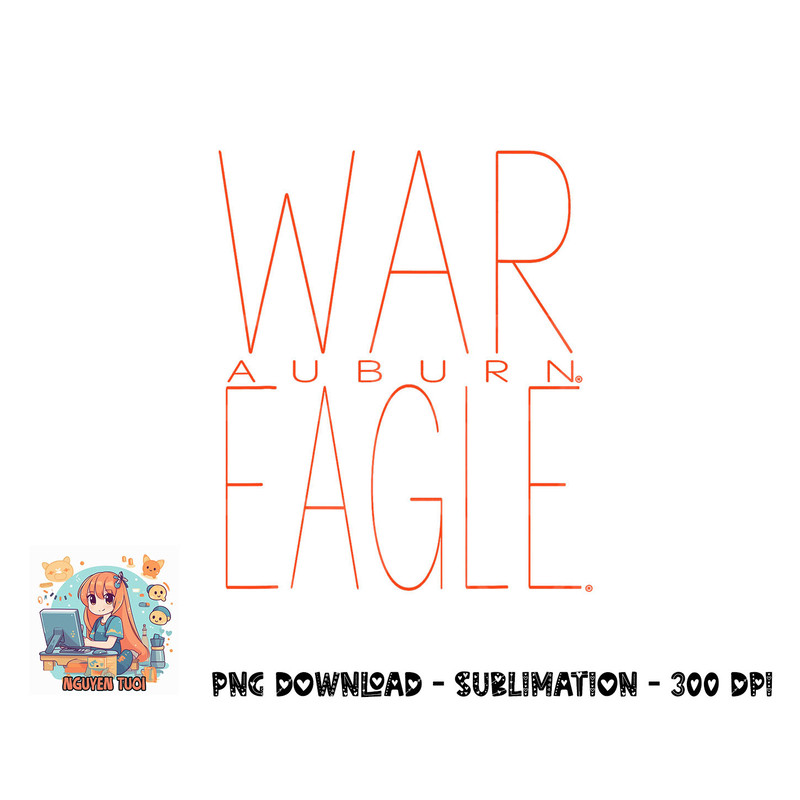Auburn Tigers War Eagle Officially Licensed png, digital download copy.jpg