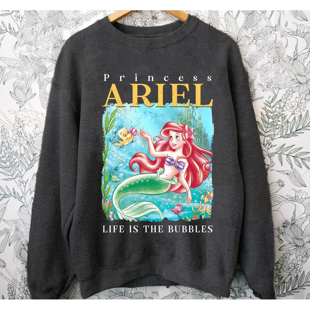Retro Princess Ariel Life Is The Bubbles Shirt The Little Mermaid Shirt Walt Disney World Tee Disneyland Family Vacation Trip - 4.jpg