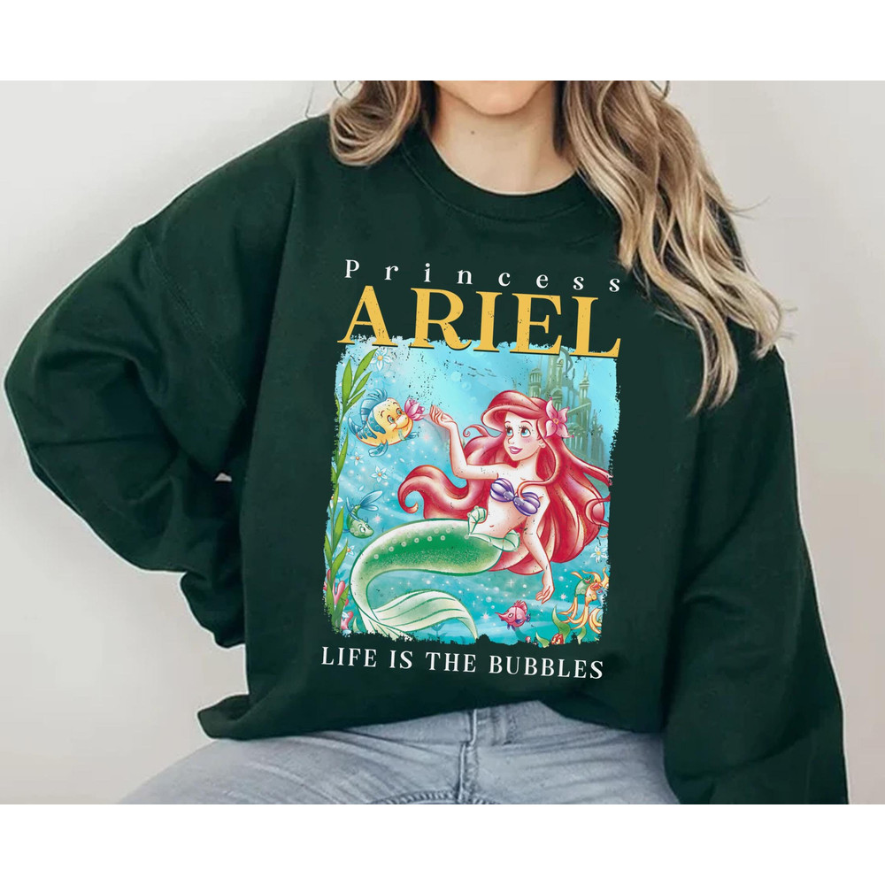 Retro Princess Ariel Life Is The Bubbles Shirt The Little Mermaid Shirt Walt Disney World Tee Disneyland Family Vacation Trip - 5.jpg