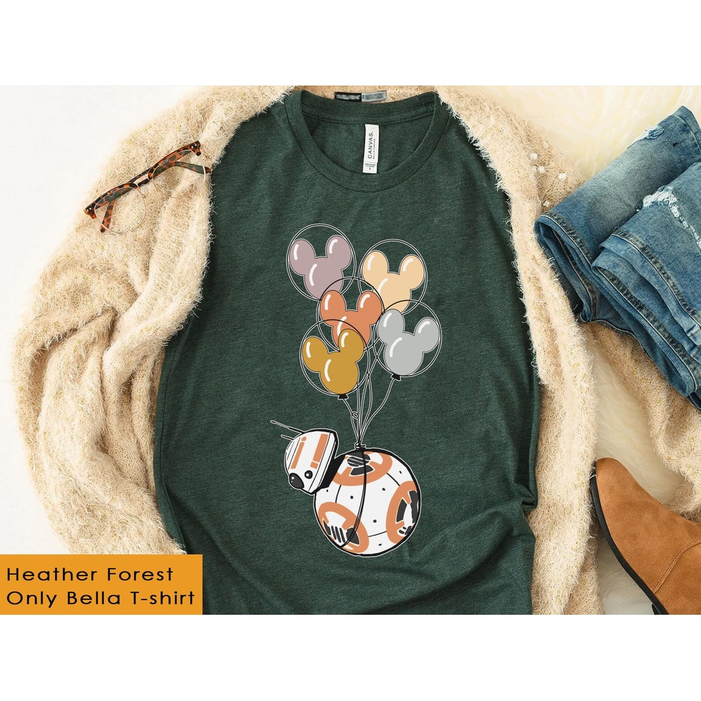 Retro R2-D2 BB-8 with Mickey Balloon Shirt Star Wars Droids Couple Matching T-shirt Galaxy's Edge Walt Disney World Disneyland Trip - 3.jpg