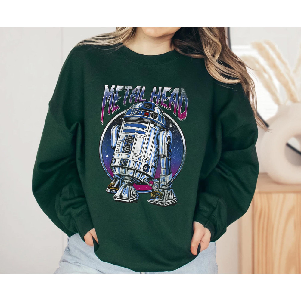 Retro R2-D2 Metal Rock Style Shirt Star Wars Droid T-shirt Rock Music Lover Tee Galaxy's Edge Disneyland Trip - 5.jpg