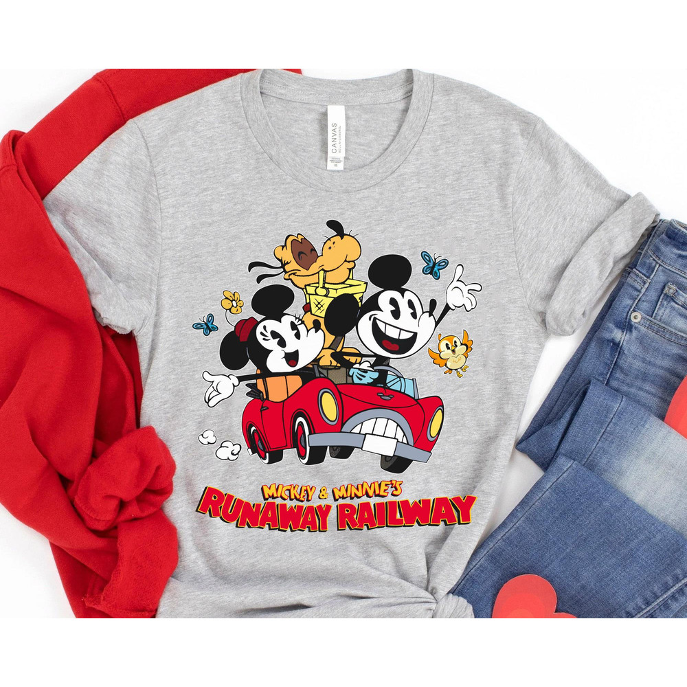 Retro Runaway Railway Mickey Minnie Pluto Chuuby Shirt  Disneyland Park T-shirt  Walt Disney World Tee  Disneyland Family Vacation Trip - 1.jpg