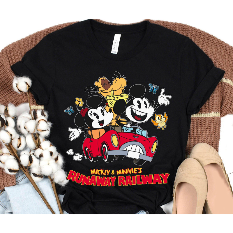 Retro Runaway Railway Mickey Minnie Pluto Chuuby Shirt  Disneyland Park T-shirt  Walt Disney World Tee  Disneyland Family Vacation Trip - 3.jpg