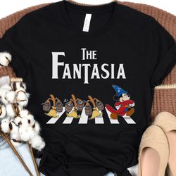 retro sorcerer mickey and magic brooms walking