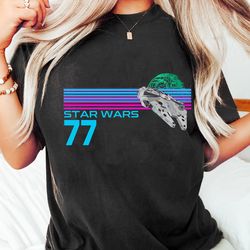 retro star wars 80s millennium falcon art neon