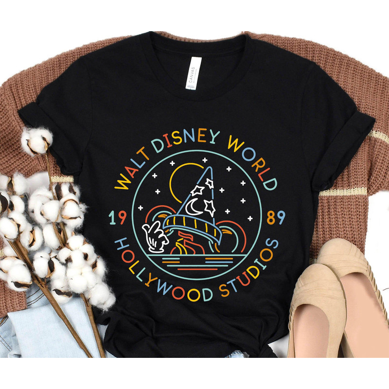 Retro Sorcerer's Hat Disney's Hollywood Studios Shirt Disney Fantasia Tee Walt Disney World T-shirt Disneyland Family Vacation Trip - 5.jpg