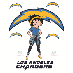 Betty Boop Los Angeles Chargers Svg, Sport Svg, Los Angeles Chargers Football Te